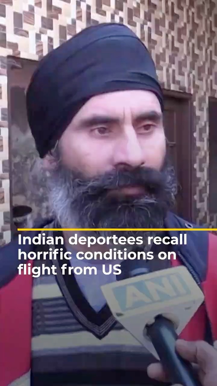 Indian deportees recall traumatic conditions on military flight from US | AJ#shorts